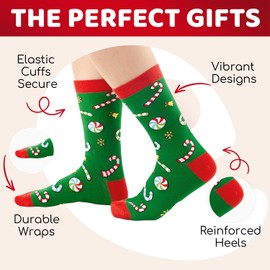 Zmart Christmas Gifts - Stocking Socks Candy Socks for Men Women - Secret Santa Xmas Stocking Stuffers for Dad Mom Teens