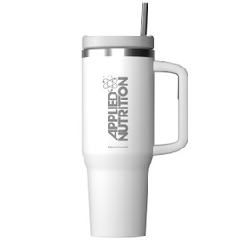 Applied Nutrition - Cooler Tumbler Cup - High-Efficiency Insulation - Best Beverage Retention - Ultimate Convenience - Durable Design - (1.2 Liters - White)