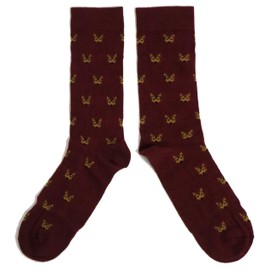 Rich Deep Burgundy Tiger Mens Wildlife Socks UK Size 6-11 Eur 39-45 US 7-12