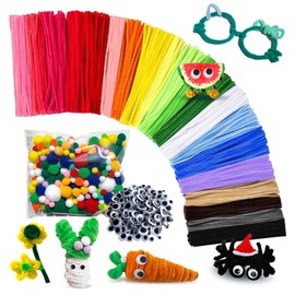 Pipe Cleaners Craft, Arts & Crafts 1000pcs 20colors Supplies Chenille Stems, Arts and Crafts, Craft Supplies, Art Supplies Pipe Cleaners Bulk for Projects Creative DIY Decorations (1000)