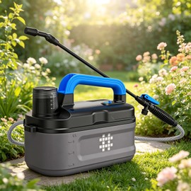 Battery Powered Sprayer 1 Gallon,Rechargeable Electric Pump Sprayer with Adjustable Nozzle,Portable Garden Sprayers Battery Operated for Plant Watering, Lawn Care and Gardening