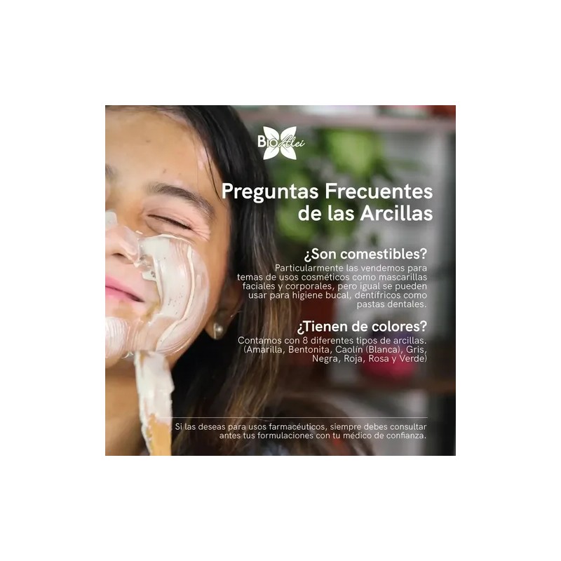 Arcilla Bentonita 1 Kg Natural Mascarilla Facial Spa