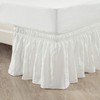 Lush Decor Ruched Ruffle Elastic Easy Wrap Around Bedskirt, Queen/King/Cal