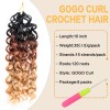 Tozika 10 Inch Gogo Curl Crochet Hair 8 Packs Pre-looped