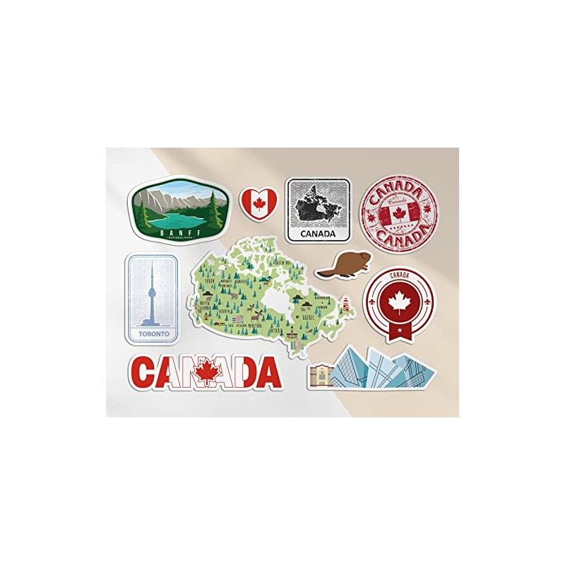 DV DESIGN 1 x A5 Canada Vinyl Glossy Patriotic Sticker