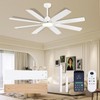 JSAITEE Ceiling Fan with Light and Remote/APP Control, 62 inch