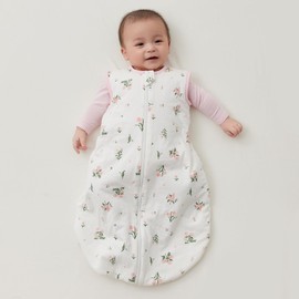 Duomiaomiao Baby Sleeping Bag 1.5 Tog, 100% Cotton Newborn Sleep Sack 18-36 Months Unisex Baby Wearable Blanket for Girl Boy, Flower