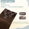 S-noilite Clip-In Real Hair Extensions Medium Brown Hair Clip-In Extensions