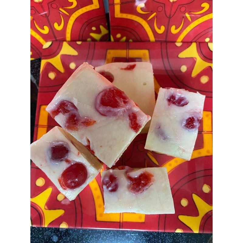 Homemade Gourmet Cherry Cheesecake Fudge *nut free* 1/2 pound