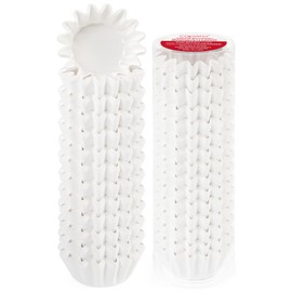 Caperci Heavy Duty White Mini Cupcake Liners 200 Counts - Grease-Resistant Paper Muffin Baking Cups, Odorless, No Muffin Pan Needed, Easily Peels (White)