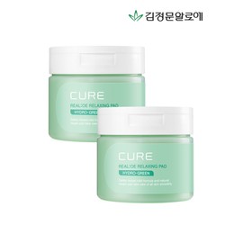 Half Club / Kim Jung Moon Aloe Cure Phyto Green Relaxing Toner Pads 60 Sheets (2 Packs) / 김정문알로에 큐어 피토그린 릴렉싱 토너패드 60매 2통