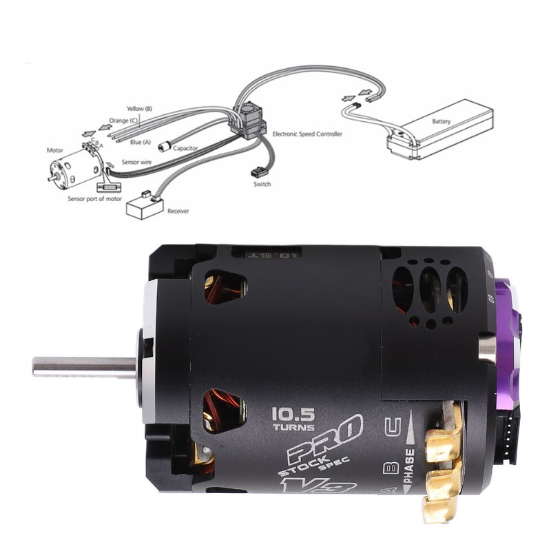 540 V3 10.5T Sensored Brushless Motor RC Car Motor for