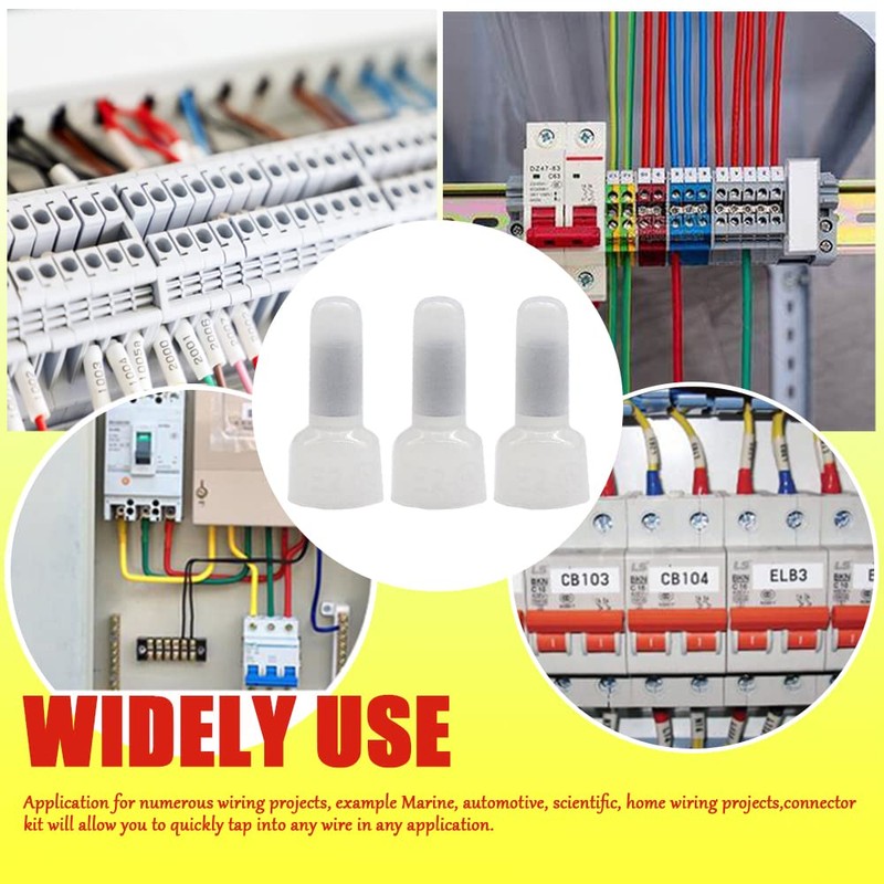 Hocansen 100 Pieces Closed End Crimp Connector Nylon Crimp Cap