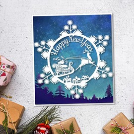 Christmas Snowflake Metal Die Cuts, Santa Reindeer Cutting Dies Cut Stencils for DIY Scrapbooking Cards Decorative Embossing Paper Dies for Scrapbooking Card Making Album Arts Supplies