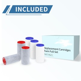 Filymosie Replacement Filter Set for Weddell Duo - High-efficiency Shower Water Filtration System that Removes Chlorine/PFAS/Contaminants for Better Skin and Hair Health (3R+3B)