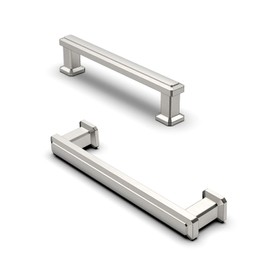 FURNIWARE Pack of 10 Drawer Pulls Brushed Nickel 96mm(3.75 Inch) Hole Center Cabinet Pulls Kitchen Door Handles Hardware Pulls Kitchen Cabinet Door Handles Kitchen Cupboard Handles Hardware Handles