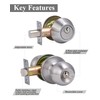Lanwandeng (6Sets) All Keyed Same Entry Door Knob and Single
