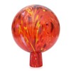 Lauschaer Glas Glass Garden Ball with Granules Tomato Red Height