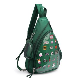 CHERRY SAUCE Oxford Ita Bag Kawaii Pin Display Chest Pack Single Shoulder Bag Sport Backpack Hiking Daypack