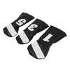 3PCS Golf Club Head Cover PU Leather Waterproof Protective Golf