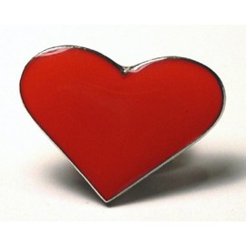 Metal Enamel Pin Badge Brooch Red Love Luv Heart