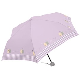 Rainbow Drop Cracks Kids Rain Umbrella Fluffy Time 50cm Folding Umbrella Cat Bear Die Cut Handle (Cat, Light Purple)
