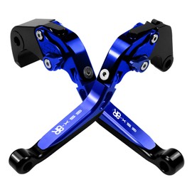XIDAODIT for Suzuki GSX-8R Motorcycle Clutch Lever Folding Extendable Adjustable Clutch and Brake Levers Set for Suzuki GSX-8R GSX8R 2023 2024(Blue)