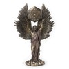 Veronese Design Archangel Metatron Holding Up Sacred Geometry Cube Statue