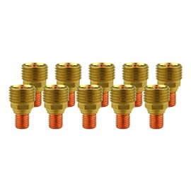 Gas Lens Collet Body for TIG Welding Torches 9/20/25-1/8" (3.2mm) - Model: 45V45 - (10 PACK)
