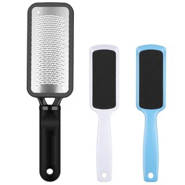Kit de 3 limas de pies, colosal para pies y lima de pies de doble cara para quitar callos y eliminar la piel muerta, herramienta para el cuidado de los pies