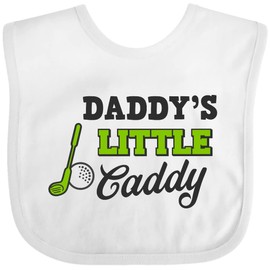 inktastic Daddy's Little Caddy with Golf Club and Ball Baby Bib White 2c58e