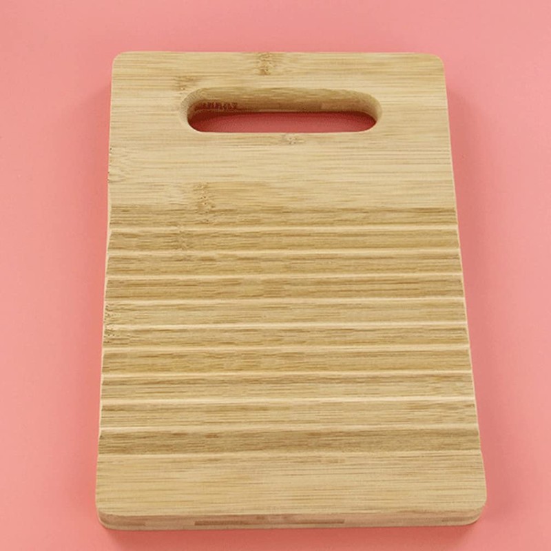 Tomaibaby Mini Washboard Wooden Washing Board Household for Students Clothes