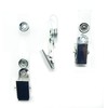 Metal Badge Clips with Clear Vinyl Straps, Snaps on ID