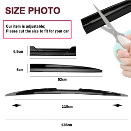 For VW Passat TSI Jetta MK7 Rear Roof Trunk Spoiler Tail Wing Lip Glossy Black