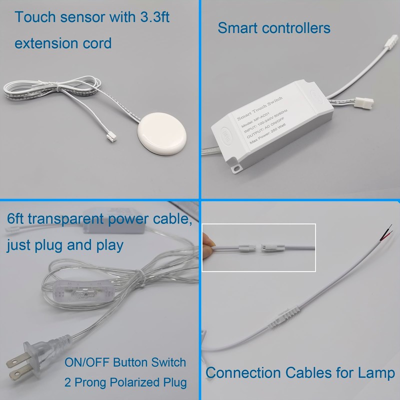 Hidden Touch Switch, AC 110V 250Watt Touch Sensor Switches with