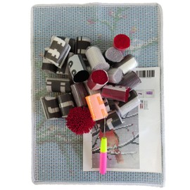 Latch Hook Kits Rug, Cardinal Crocheting Carpet Rug Embroidery Cushion Making Crafts for Kids/Adults 20.5X15 Inch