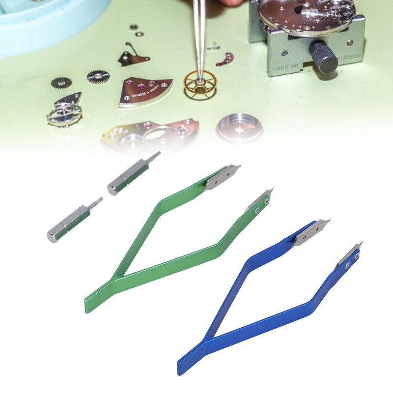 2PCS V Shape Spring Bar Tweezers Professional Alloy Steel Watch