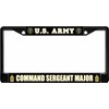U.S. Army Command Sergeant Major Black License Plate Frame