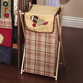 NoJo My Little MVP Hamper with Sports Applique, Tan, Brown, Orange, Green