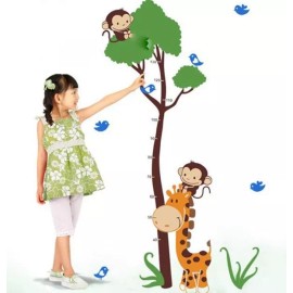 DaraBaby Vinil Decorativo Infantil Regla Medicion Cuarto Sala Jirafa