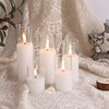 Eywamage 5 Pack Clear Glass Flameless Candles with Remote, Flickering