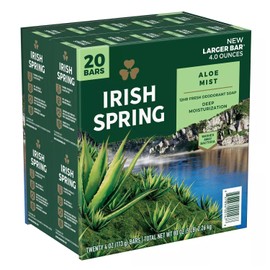 Irish Spring Aloe Bar Soap 3.75 Oz-pack of 20 Bars