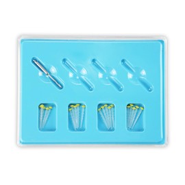 Poste dental de fibra de vidrio - Poste endodóntico, selección multicolor (Amarillo)