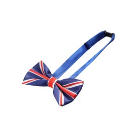 Komonee UK Bow Tie Union Jack United Kingdom Great Britain GB Pre-Tied Formal Party Prom Wedding Adjustable Neck Premium