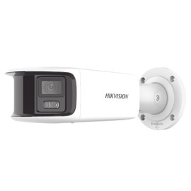 Hikvision, Cámara de Seguridad para Exterior, Bala IP Panorámica, 8MP 4K, Alarma Audible y Luz Estroboscópica, Vigilancia Profesional, DS-2CD2T87G2...