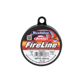 Beadalon FireLine Beading Thread by Berkley, 0.005", Break Strength 4 lb, Smoke, 50 yd