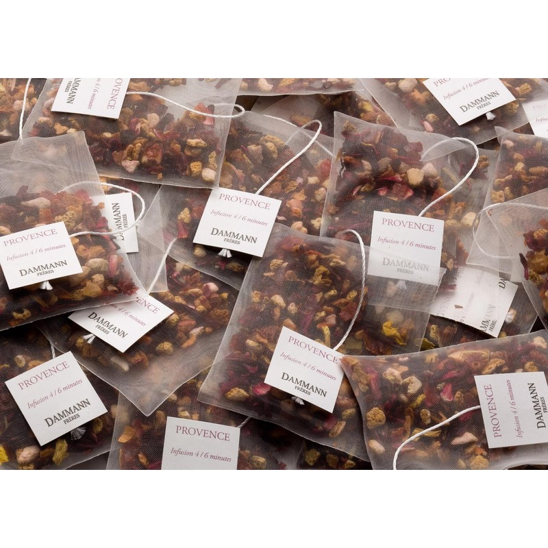 Dammann Freres Satchets, Carcadet Provence Tea Bags, Premium Gourmet French