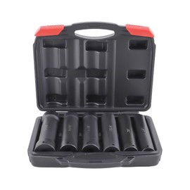 maXpeedingrods 1/2 Inch Drive Extended Length Impact Socket Set, 6Pcs Extra-Deep Length Extra-Deep Impact Set Heavy Duty with Case, 6 Sizes - Hex Sizes 3/4", 7/8", 15/16", 1-1/16”, 1-1/8", 1-1/4"