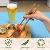 BambooMN Premium Reusable Japanese Bamboo Chopsticks, Twisted 9 inch -