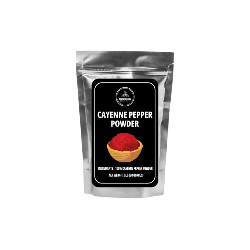 Naturevibe Botanicals Cayenne Pepper Powder – 5lb Bulk | 100%